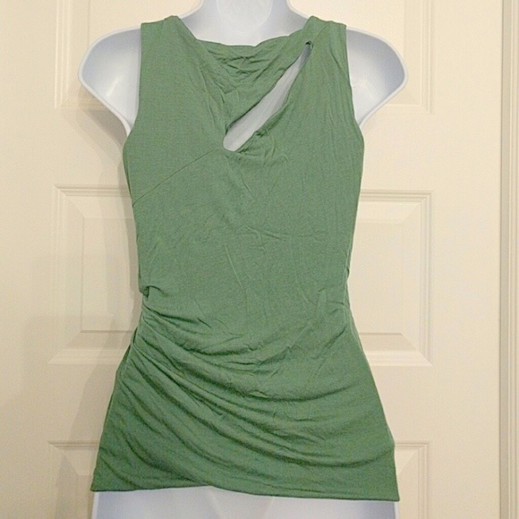 Benetton drape front greek goddess top green XS - Picture 2 of 2